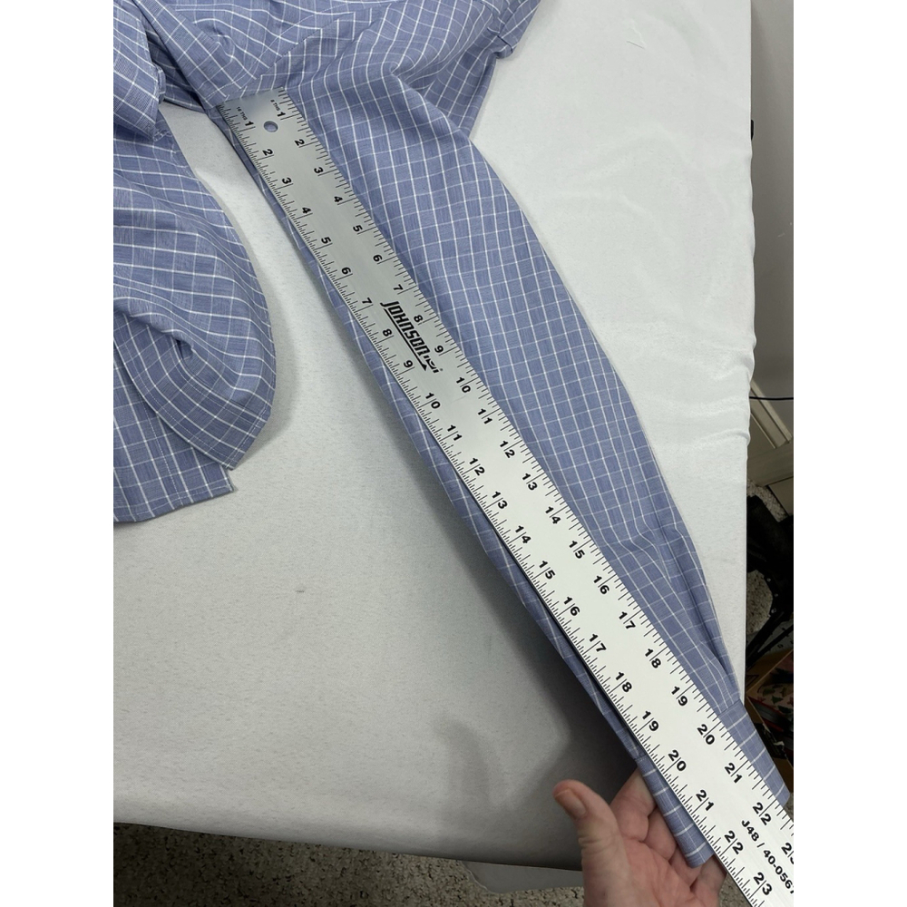 Mens Excellent Brooks Bros Regent Plaid Long Sleeve Button Up Dress Shirt 18-6/7 - Picture 7 of 8